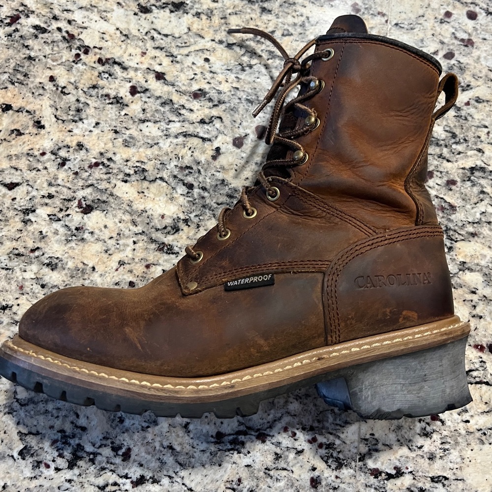 Carolina 8” Elm Logger Waterproof Boot Size 9.5 4e - image 4